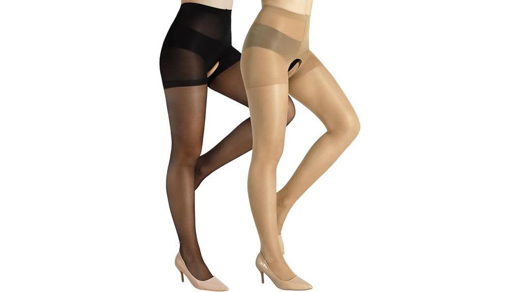 two sheer pantyhose sets