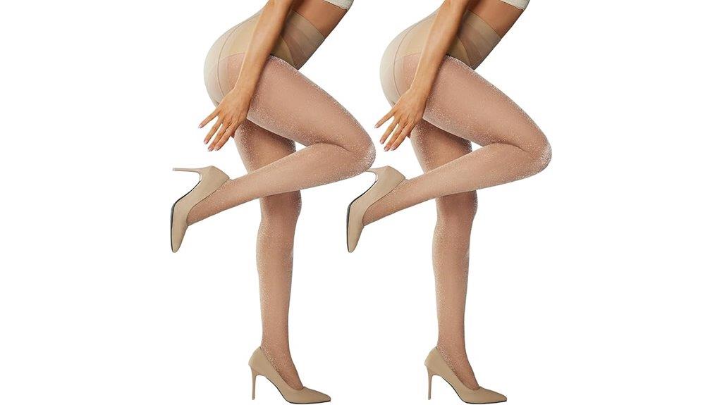 women s glitter sheer tights