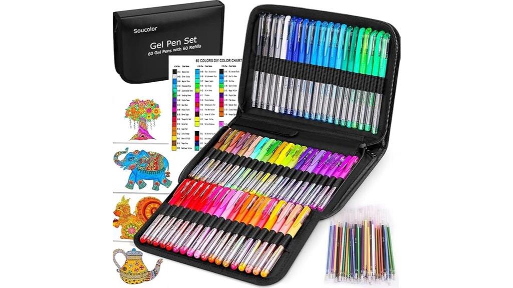 120 color gel pen set