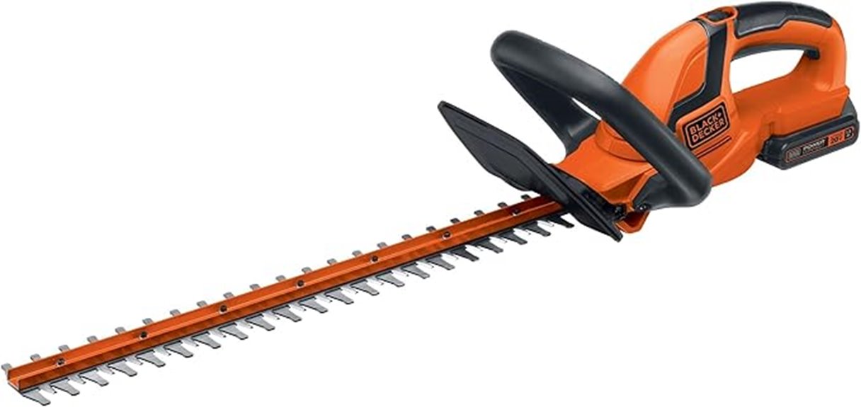 20v cordless hedge trimmer