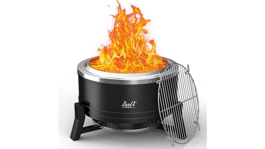 22 inch smokeless outdoor firepit