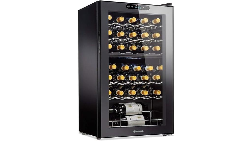 32 bottle dual zone wine cooler