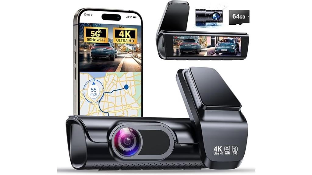 4k gps wifi dash camera