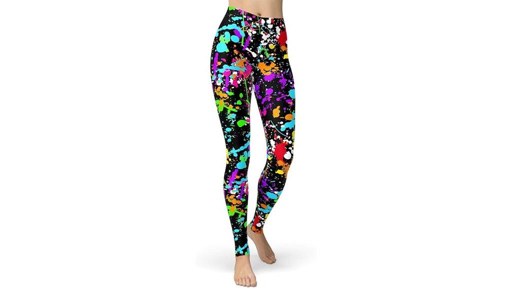 80s neon splash leggings