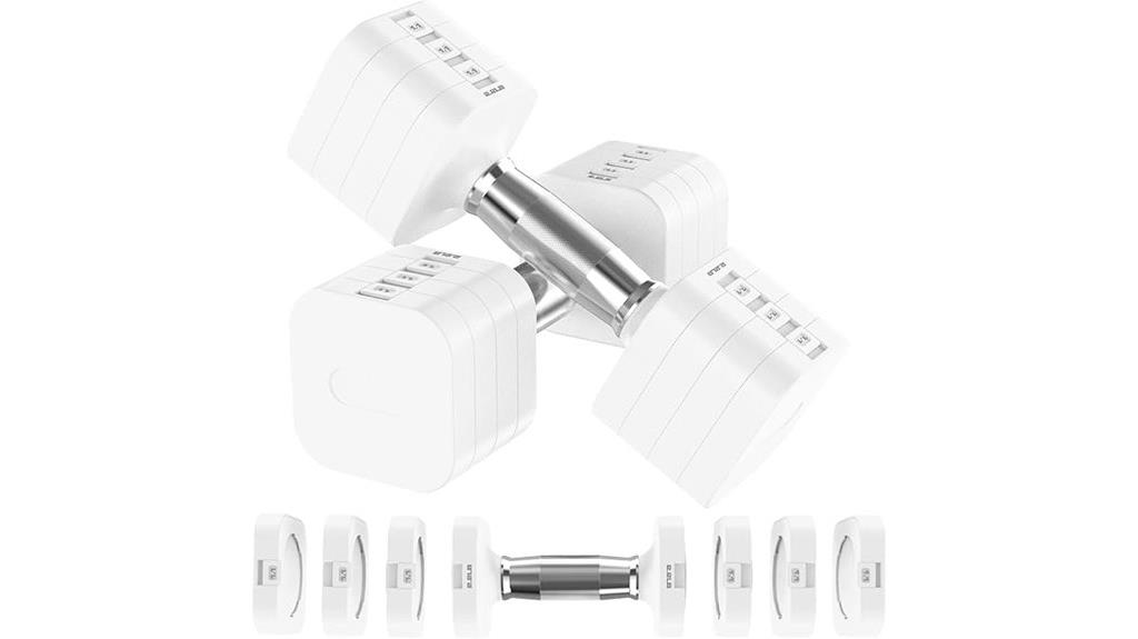 adjustable 22lbs dumbbell set