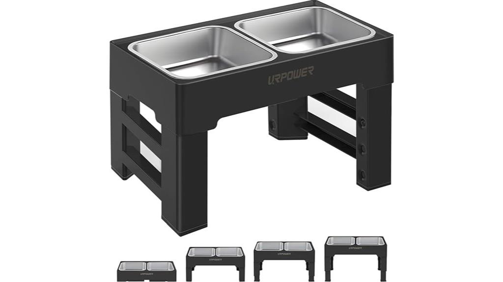 adjustable elevated dog bowls