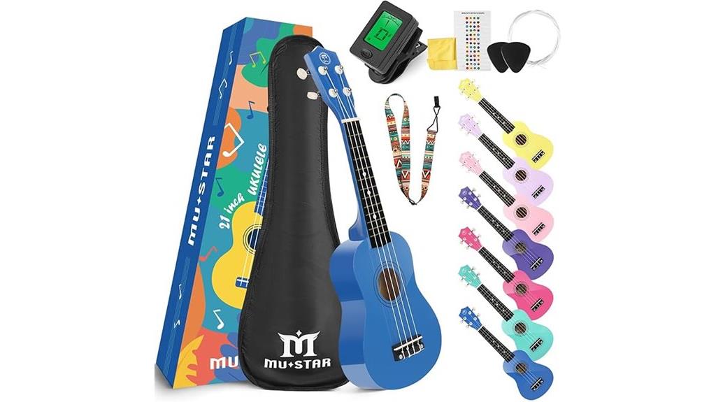 beginner 21 inch soprano ukulele