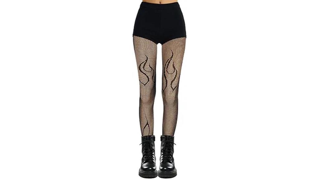 black gothic fishnet tights