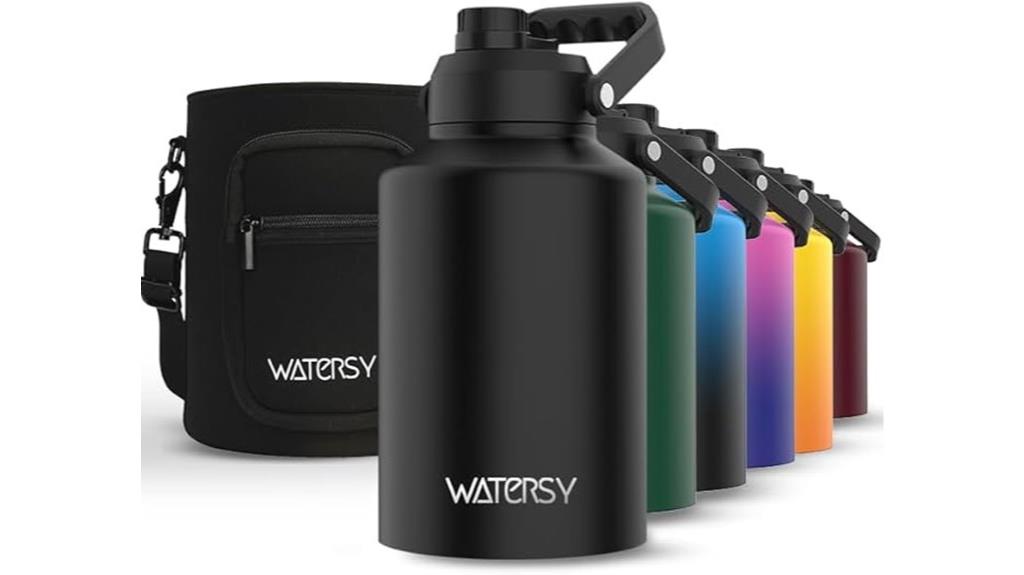 black insulated gallon bottle