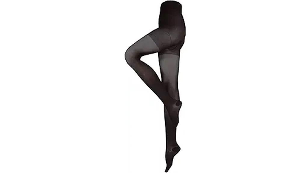 black medium compression pantyhose