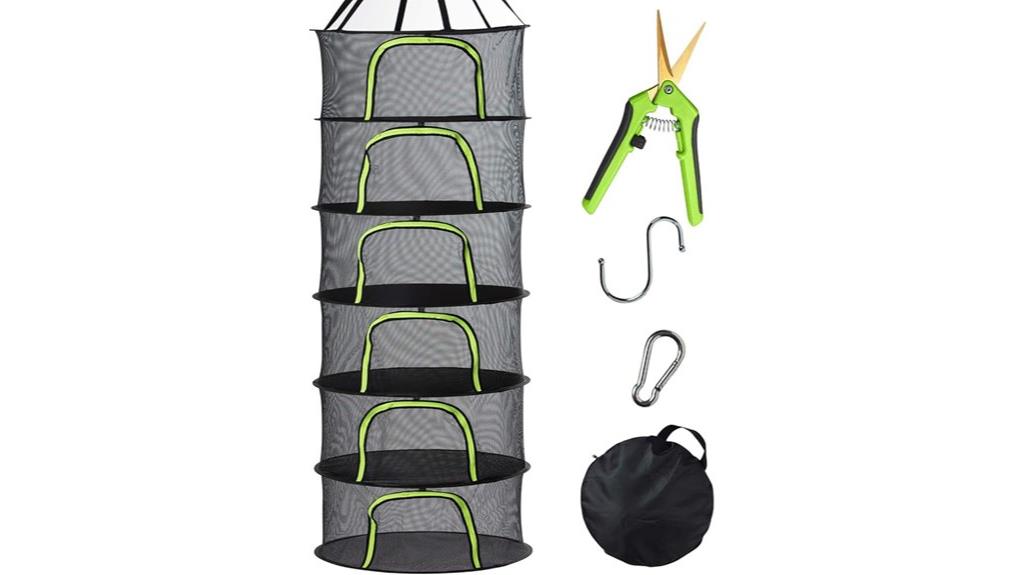 black mesh herb dryer