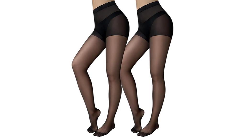 black sheer tights 2 pairs