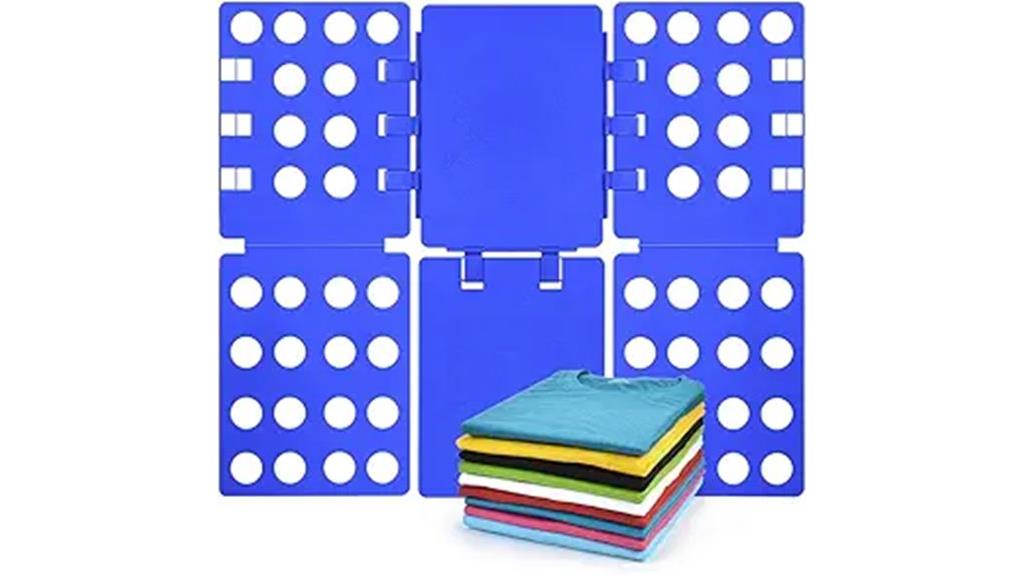 blue t shirt folding board