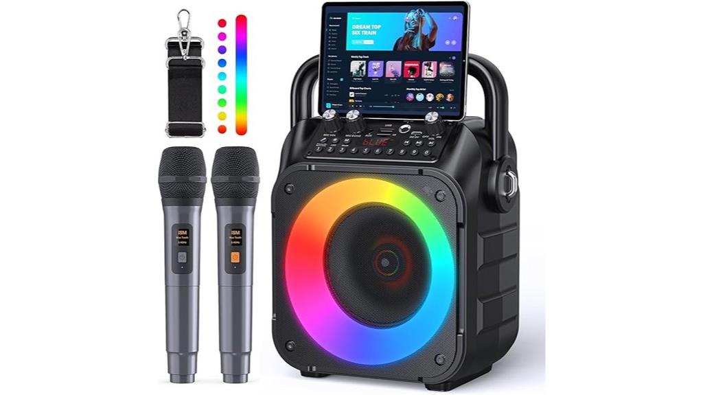 bluetooth karaoke with wireless mics