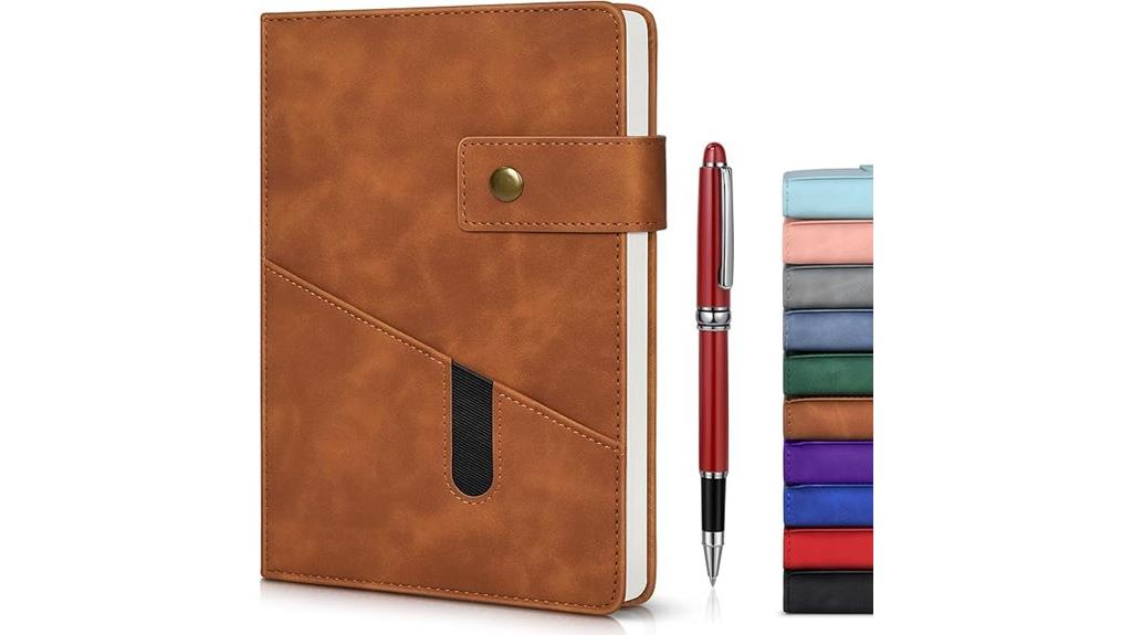 brown leather journal