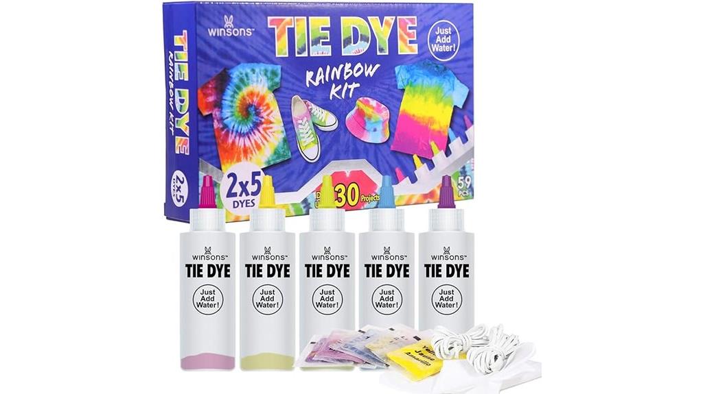 colorful fabric dye kit
