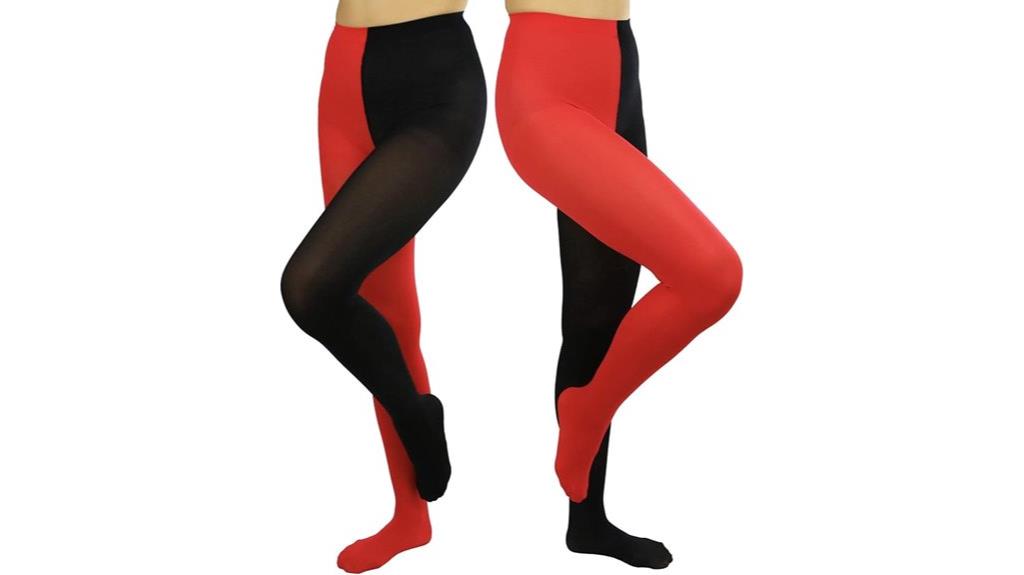 colorful jester style tights