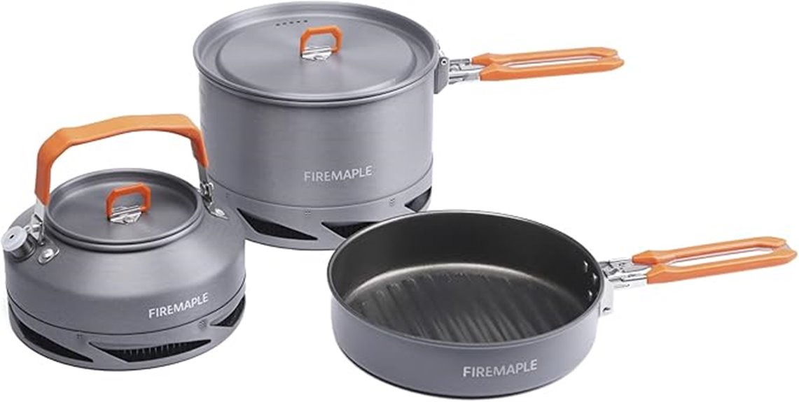 compact camping cookware set