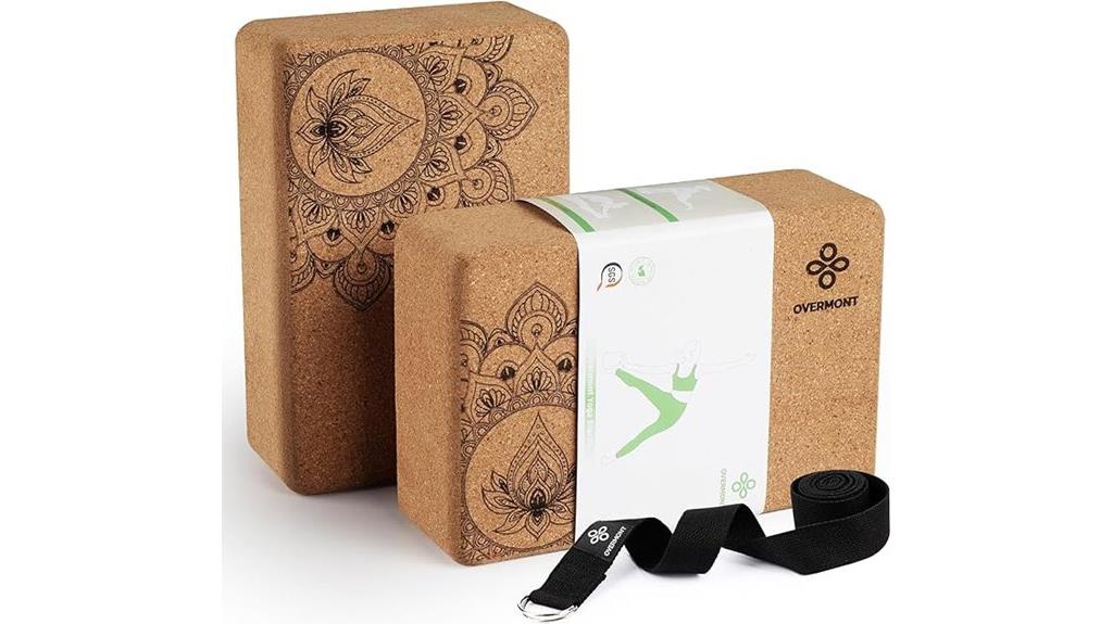 cork yoga block set