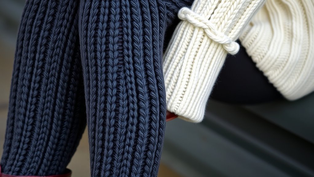 cozy stylish cable tights