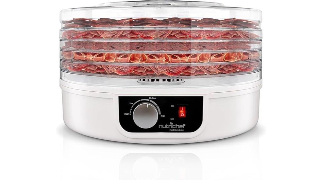 dehydrator with five trays