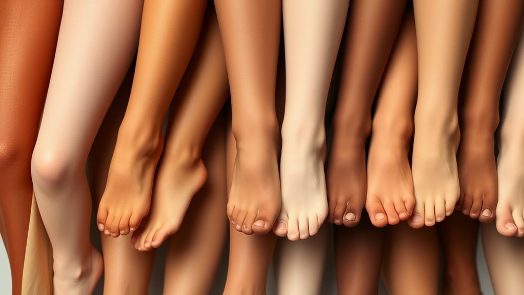 diverse nude pantyhose options