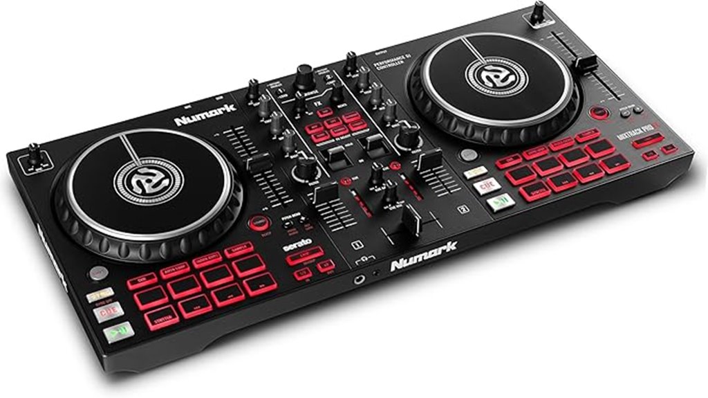 dj controller with audio interface