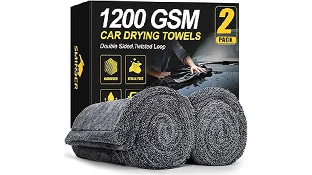 dual 1200 gsm car towels