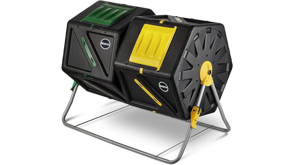 dual chamber compost tumbler