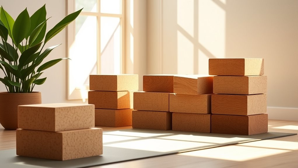 eco friendly cork yoga blocks
