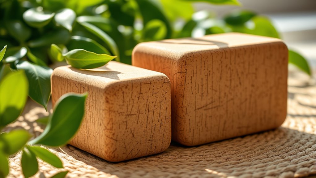 eco friendly cork yoga blocks