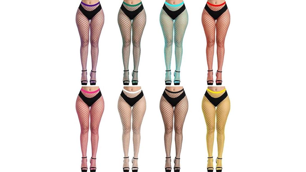 eight pair fishnet stockings