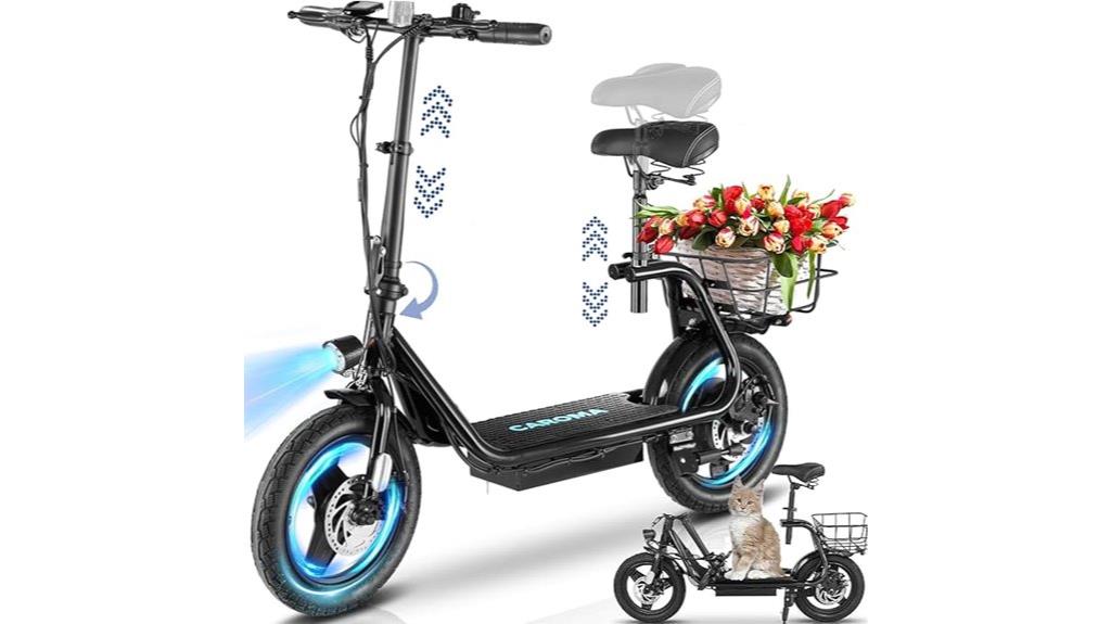 electric scooter with seat
