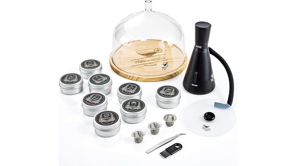elegant cocktail smoking set