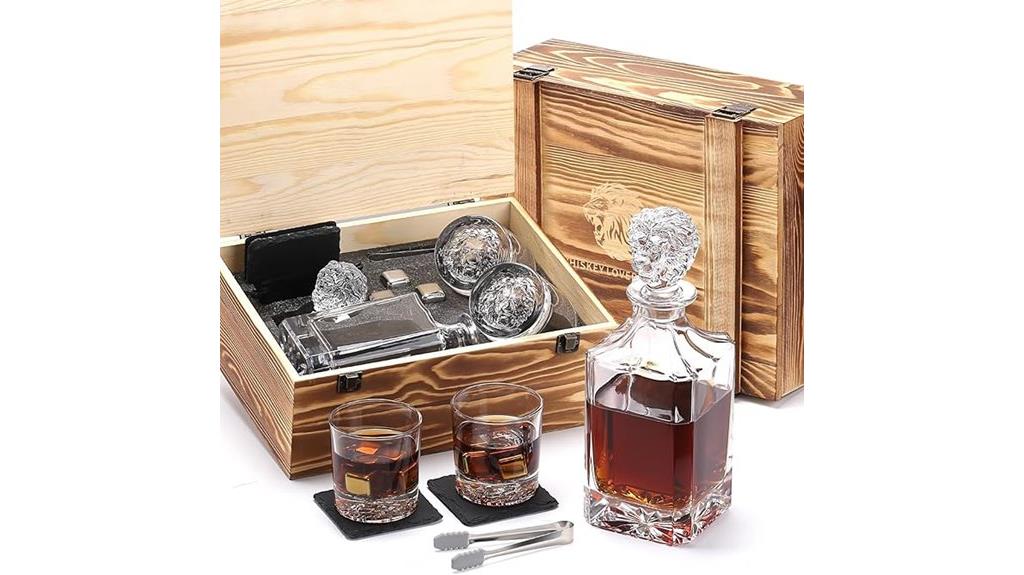 elegant whiskey decanter set