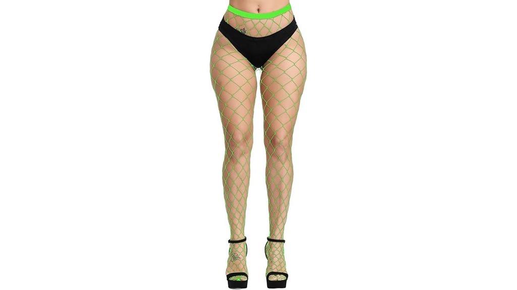 fashionable fishnet tights