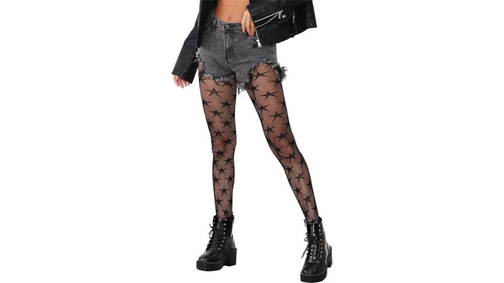 fashionable fishnet tights