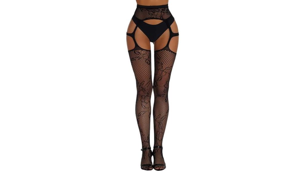 fishnet high waist pantyhose