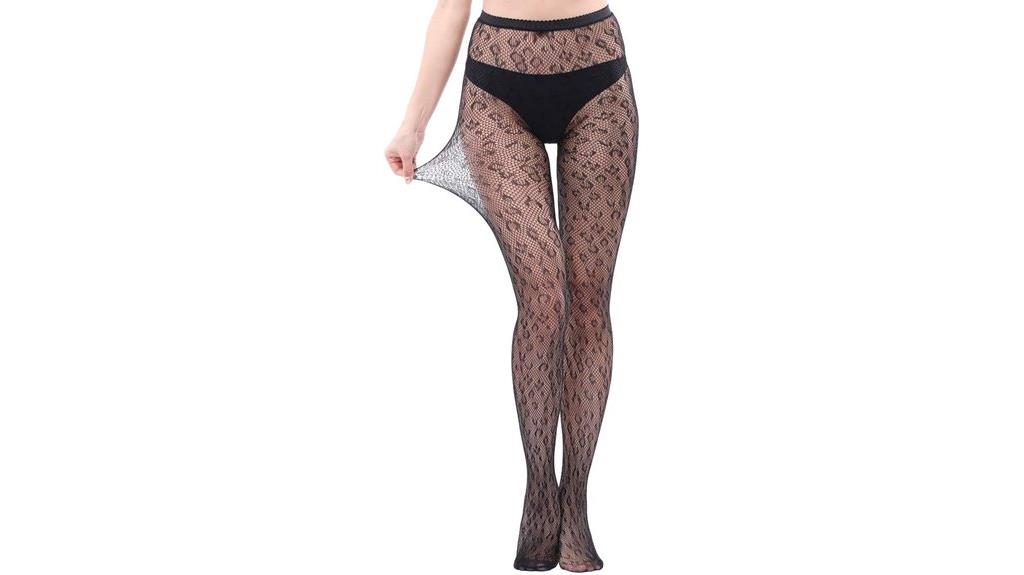 fishnet lace patterned tights