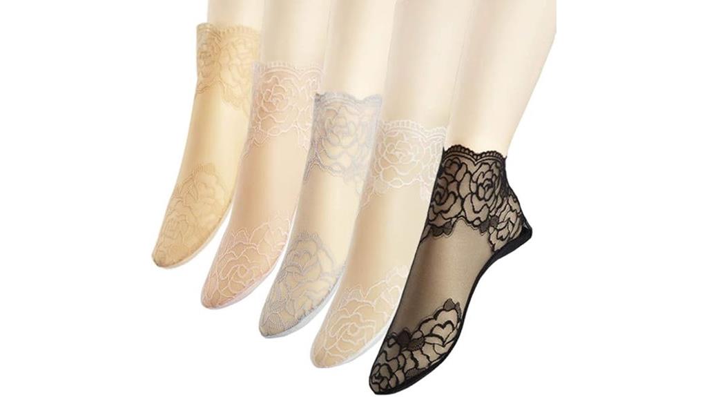 five pair lace socks
