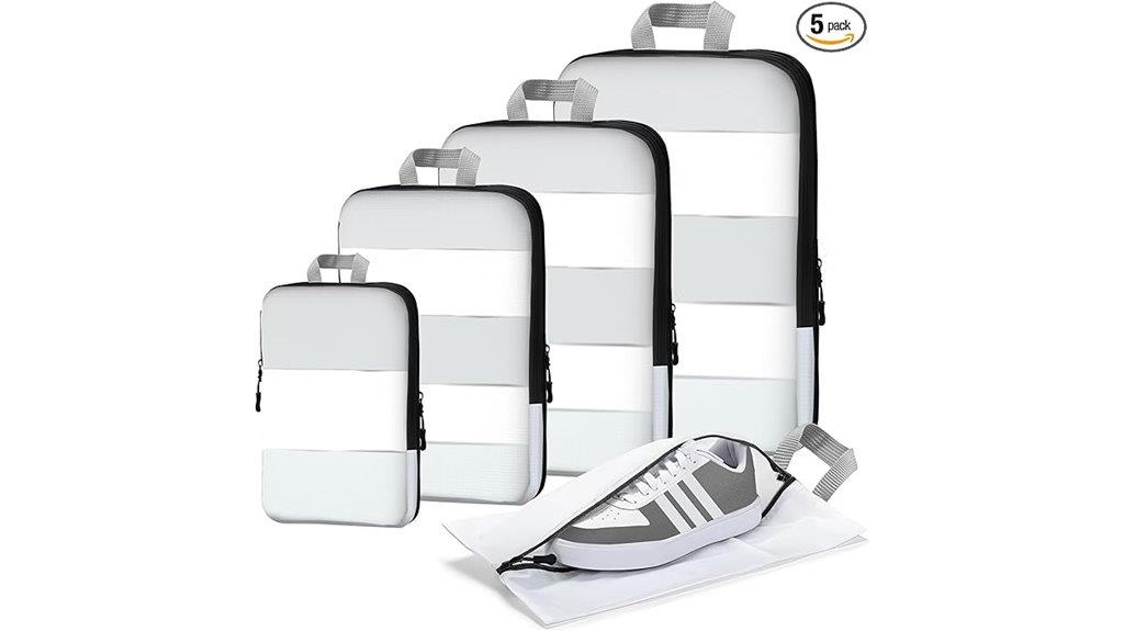five piece packing cubes