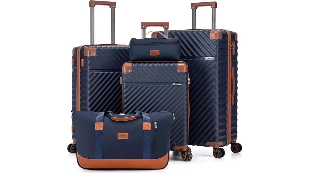 five piece tsa luggage set