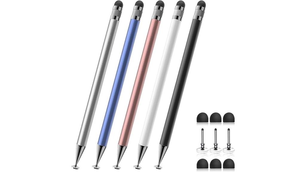 five stylus pens package