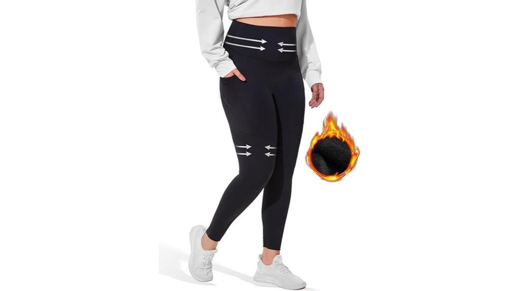 fleece lined high waist leggings