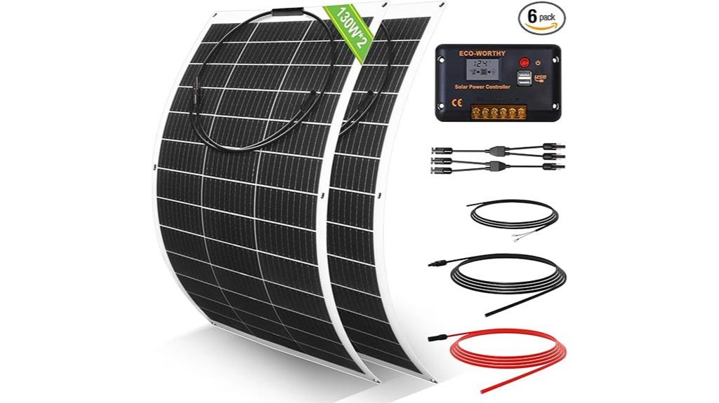flexible 260w solar kit