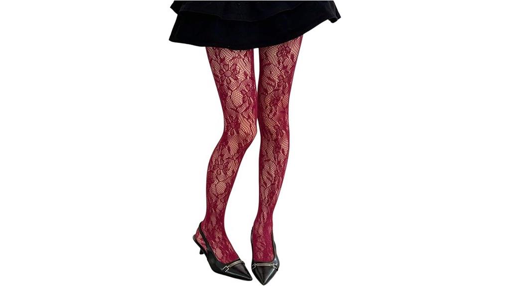floral lace tights