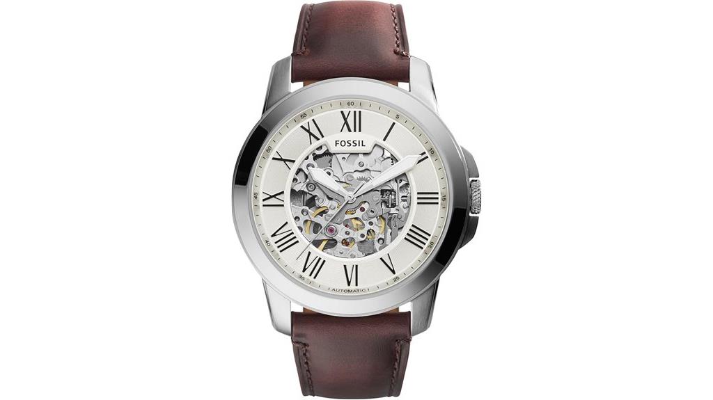 fossil men s leather chronograph