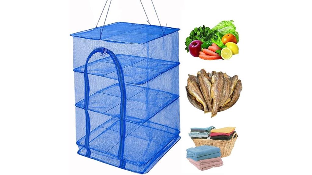 four layer folding mesh drying rack
