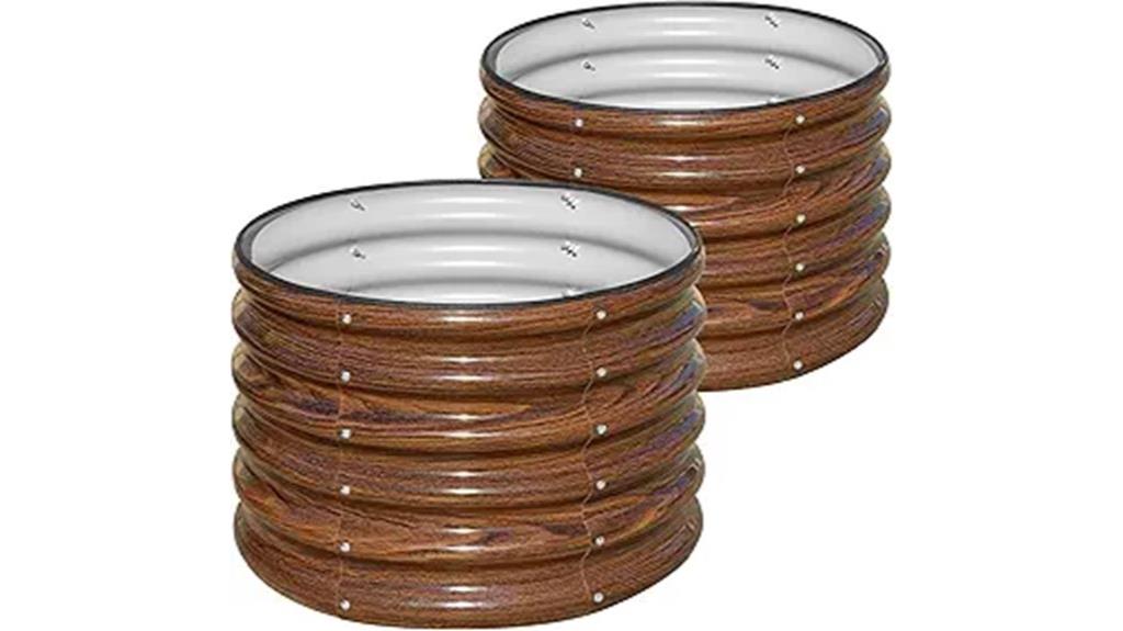 galvanized 2x2x1 5ft planter