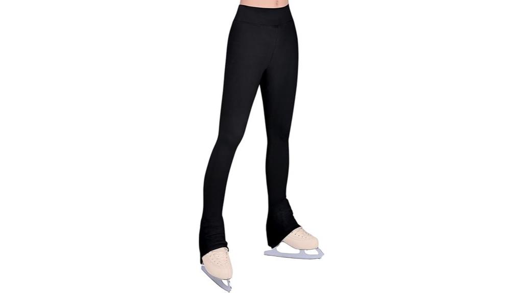 girls black ice skating pants